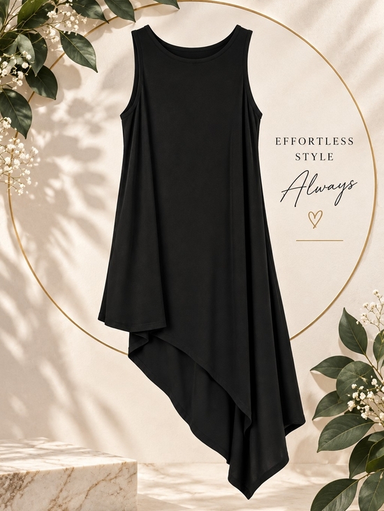 BCBGMaxAzria Dresses & Skirts - BCBGMaxAzria Black Asymmetric Sleeveless Dress Womens Size XS